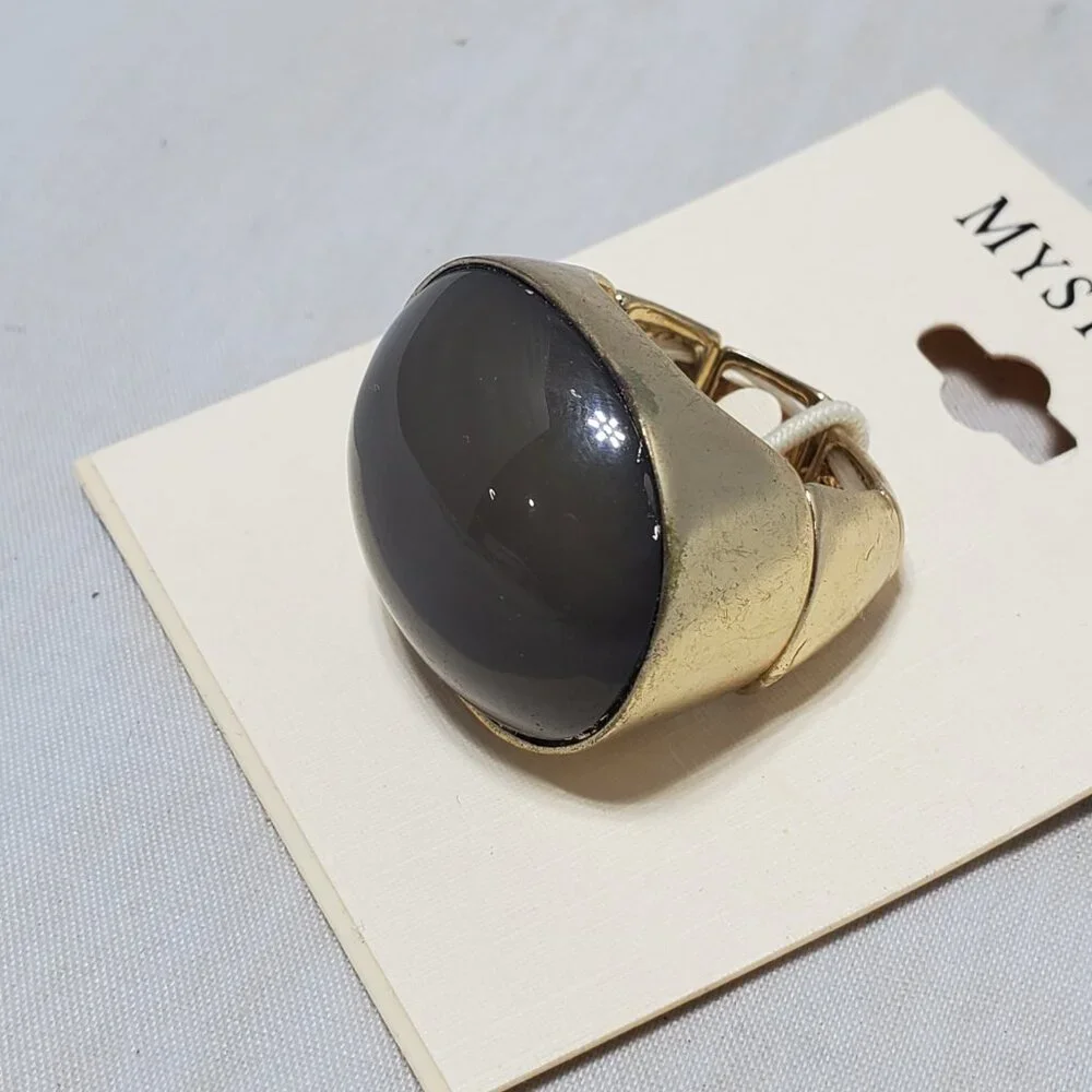 Mystique Grey Moonstone Stretch Ring